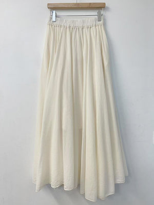 Ecru Long Cotton Skirt