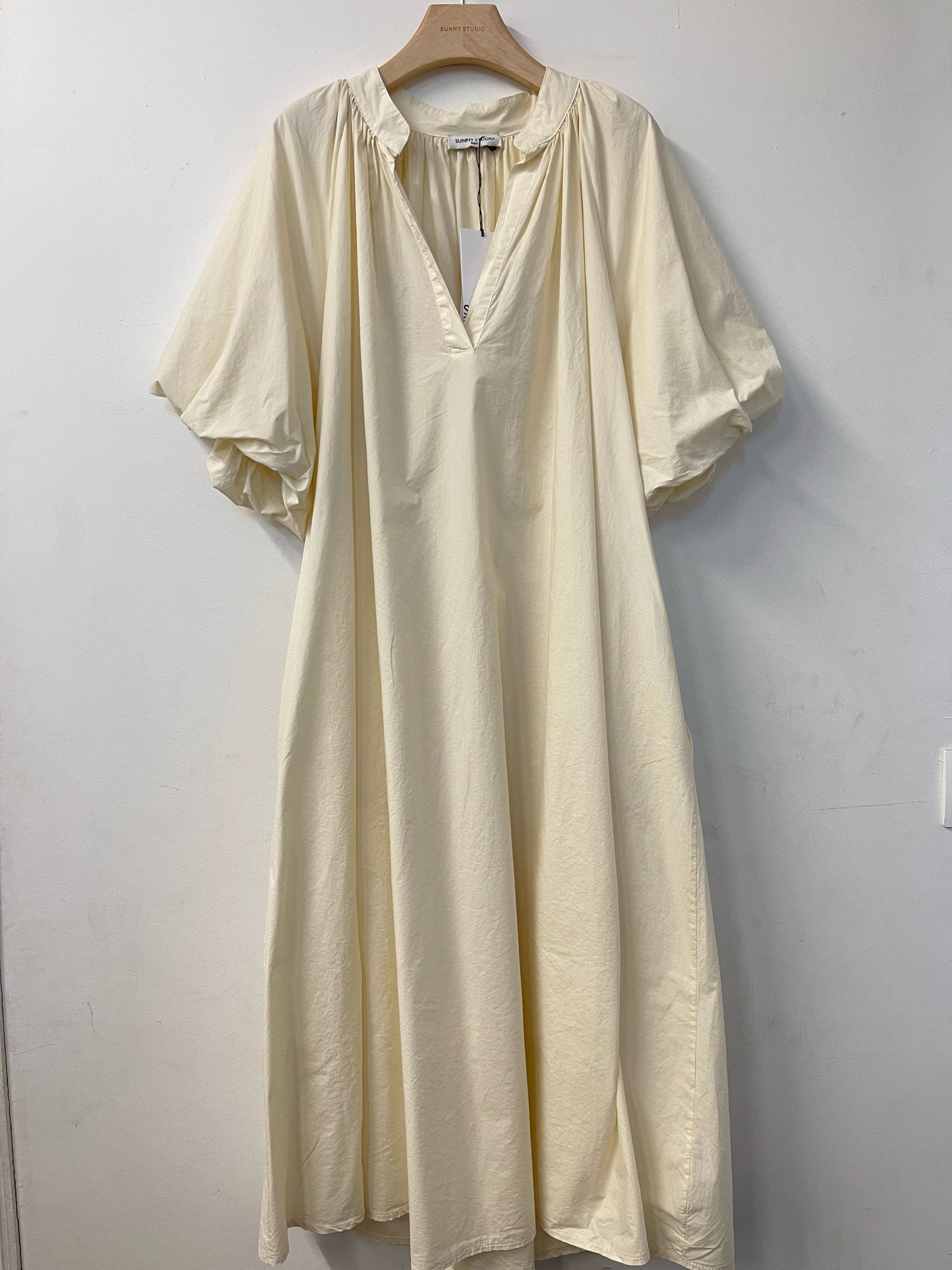 Italian Cotton Dress - Ecru, Caramel, Green or Black - PRESS Primrose Hill