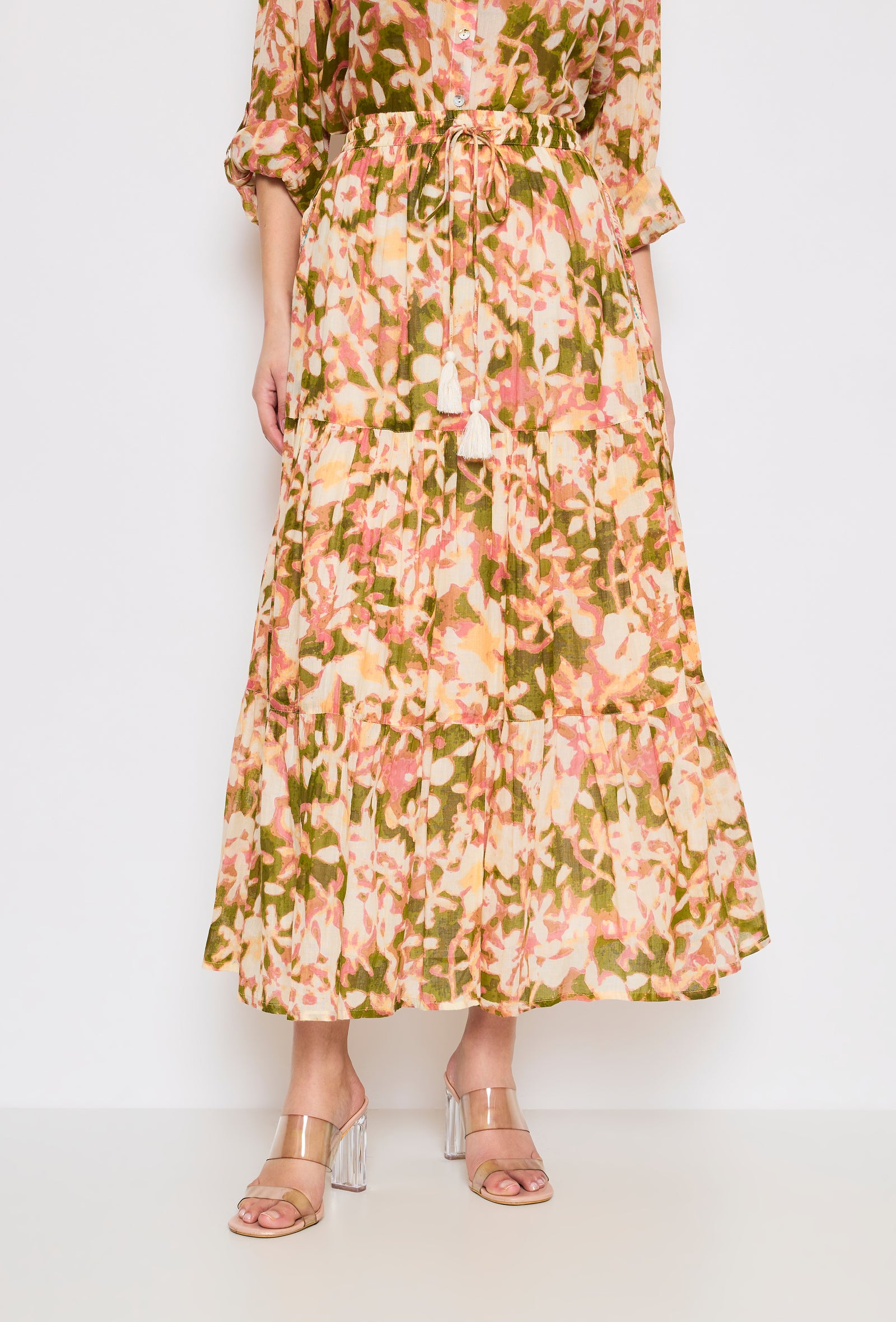 Winnie Print Cotton Skirt - PRESS Primrose Hill
