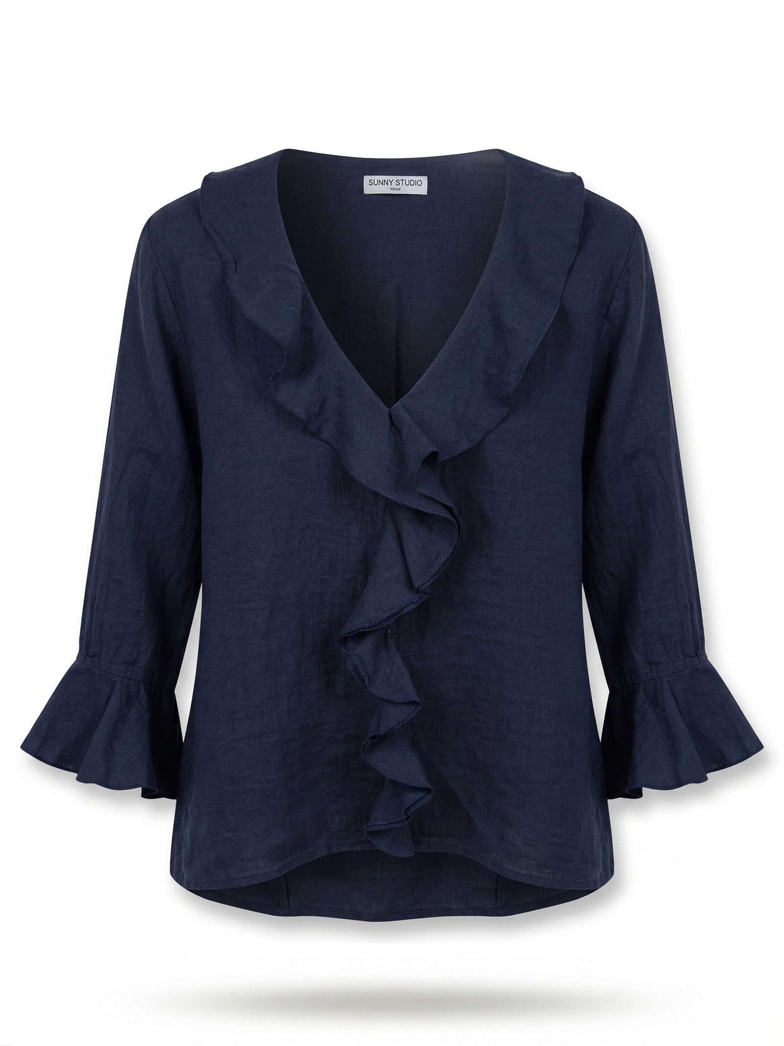 White Linen Ruffle Top - PRESS Primrose Hill