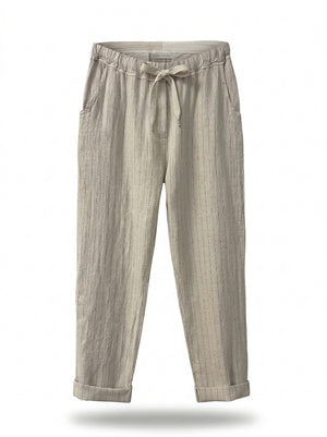 Linen Jogger - Navy or Kaki or Beige
