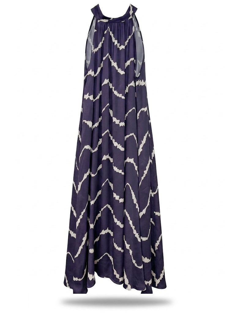 Printed Halter Long Dress