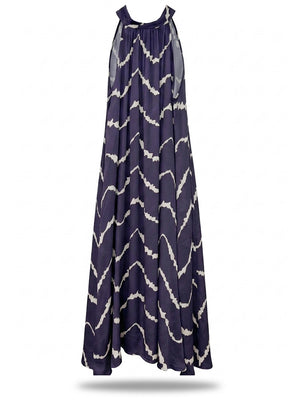 Printed Halter Long Dress