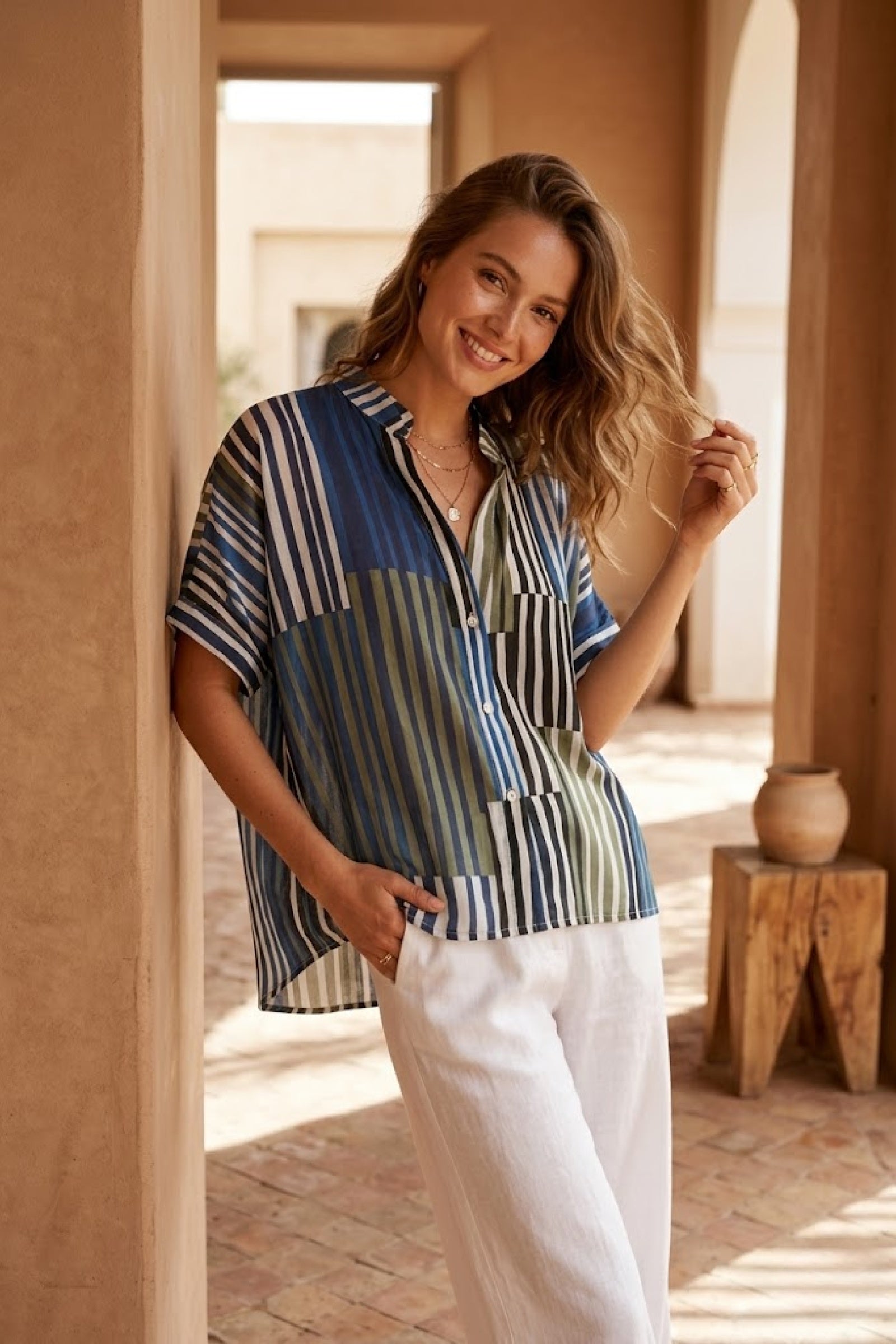 Stripe Blue Top