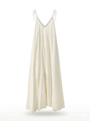Strappy italian Cotton Long Dress