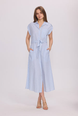 Hawai Blue Short-Sleeved Dress