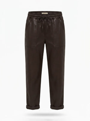 Faux Leather Black or Brown Jogger Pant