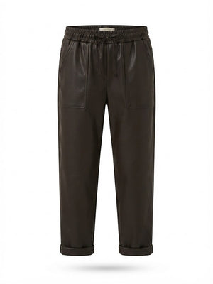 Faux Leather Black or Brown Jogger Pant