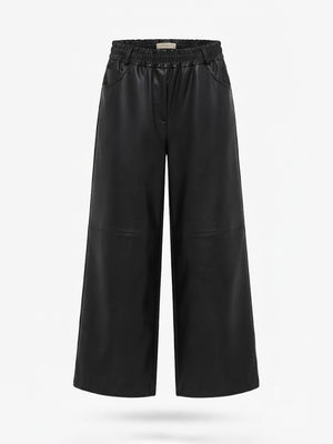 Faux Leather Black or Brown Posh Sweat-Pant