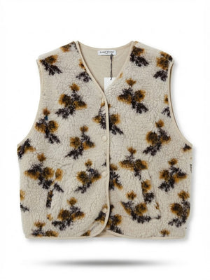 Floral Polar-Fleece Gilet