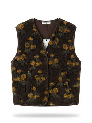 Floral Polar-Fleece Gilet