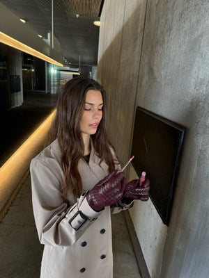 Melia Weave Gloves - Burgundy, Black or Brown