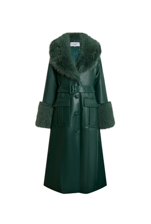 Faux Green Coat