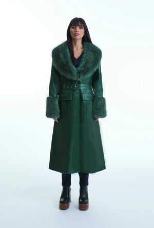 Faux Green Coat