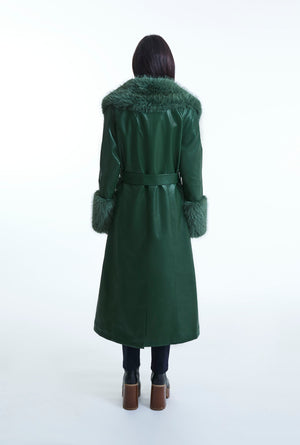 Faux Green Coat