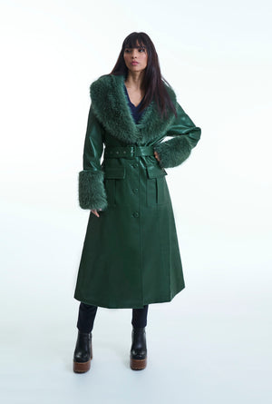 Faux Green Coat