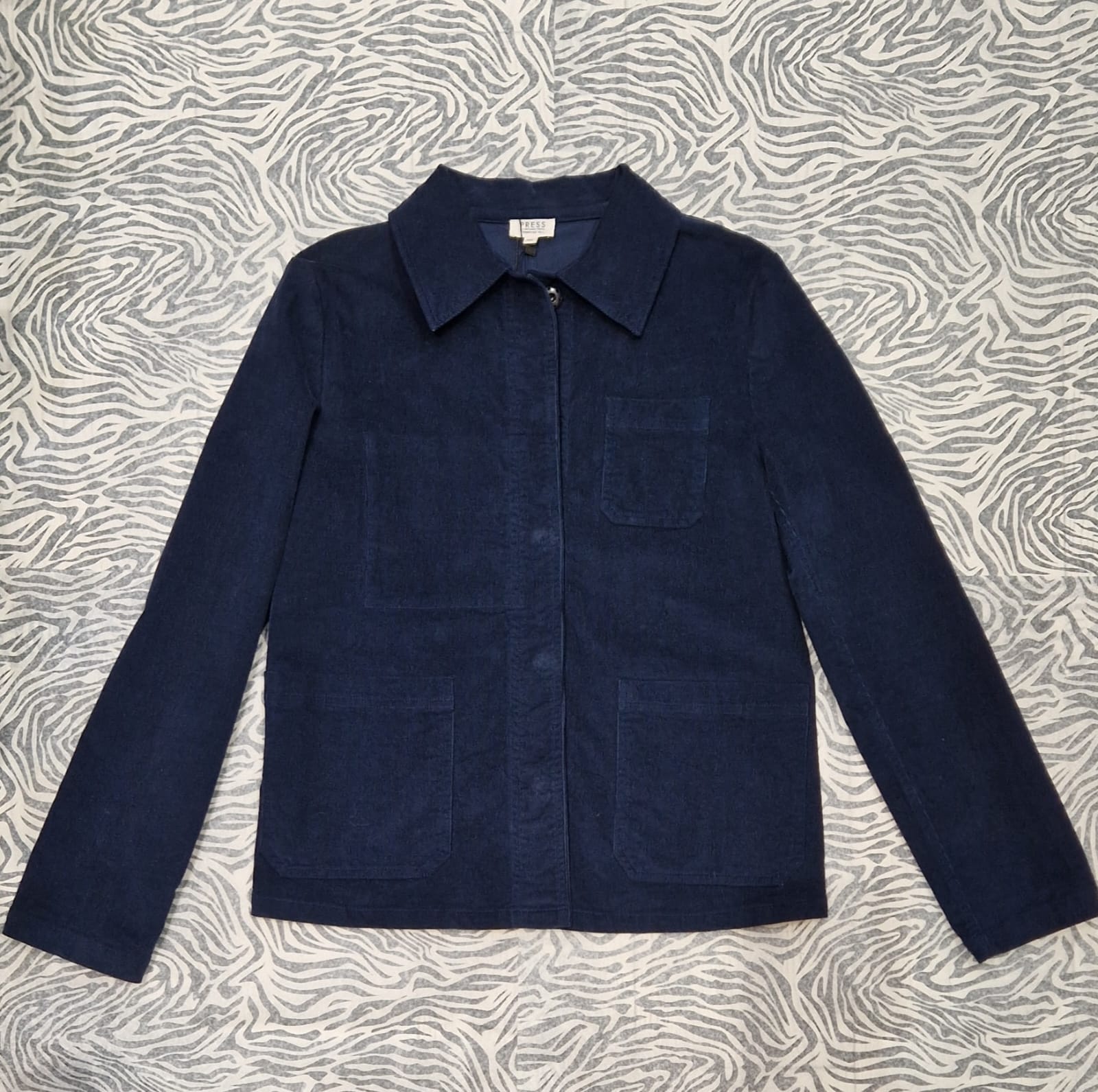 Navy Pelli Pincord Jacket