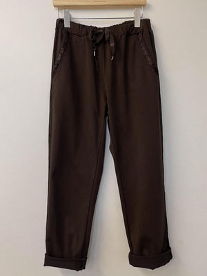 Dark Brown Tux Jogger Pants - PRESS Primrose Hill