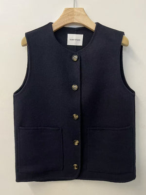 Jessica Wool Gilet BLACK or BEIGE