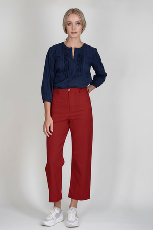 Red Twill Sailor Pant - PRESS Primrose Hill