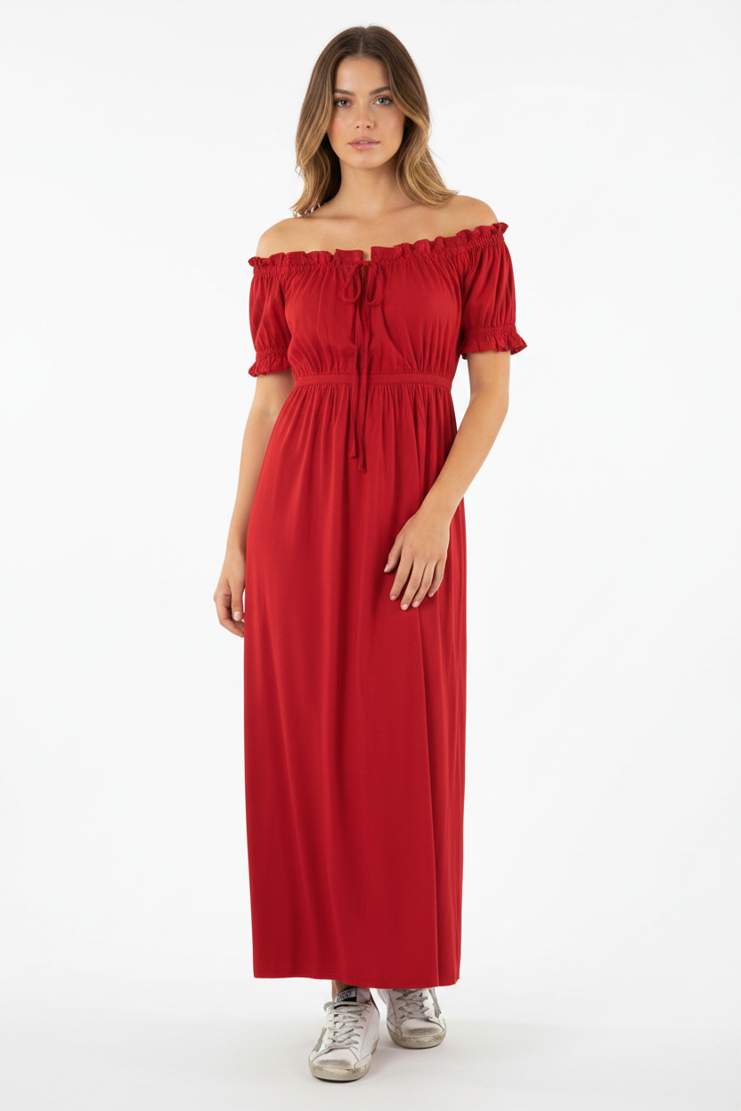 Cuffed Dress Black or Red or Navy