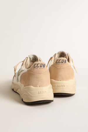 RUNNING SOLE NAPPA UPPER SUEDE TOE AND SPUR NYLON TONGUE LEATHER STAR