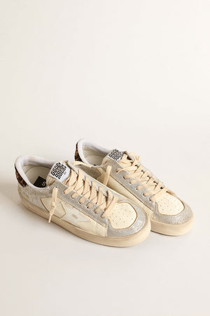 White and Silver STARDAN Sneakers