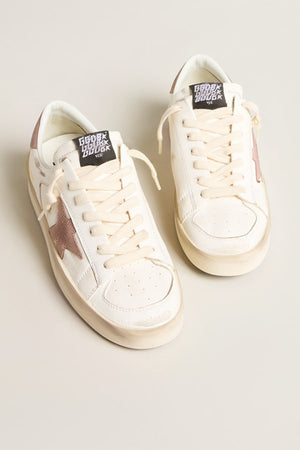 Star Dan Sneaker White Nappa Leather With Pink Trims