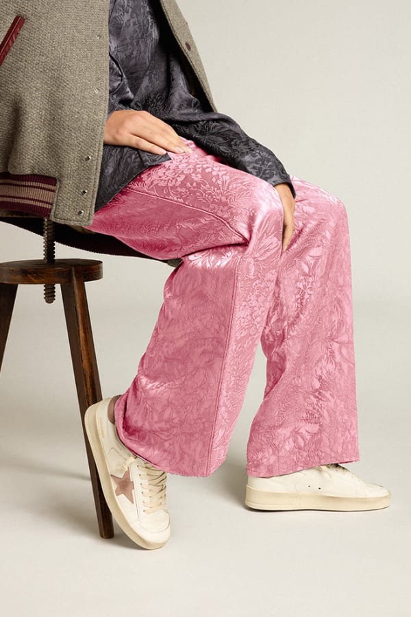 Star Dan Sneaker White Nappa Leather With Pink Trims