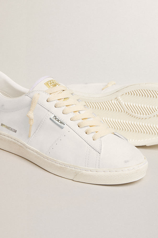 Match Star White Leather Sneaker