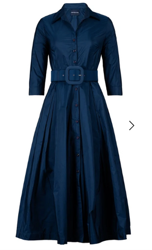 Audrey Silk Indigo Dress