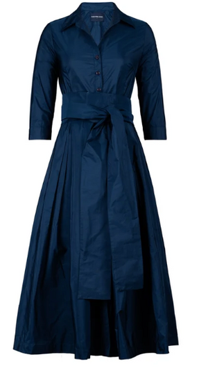 Audrey Silk Indigo Dress
