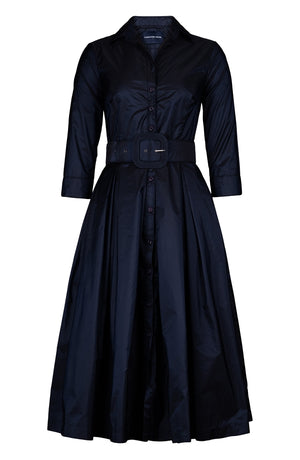 Audrey Silk Indigo Dress