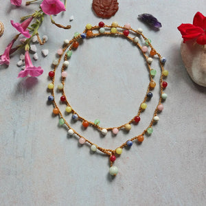 Handmade Bead Crochet Long Necklace - PRESS Primrose Hill