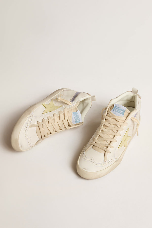 Mid Star White Bio Leather Sneaker - PRESS Primrose Hill