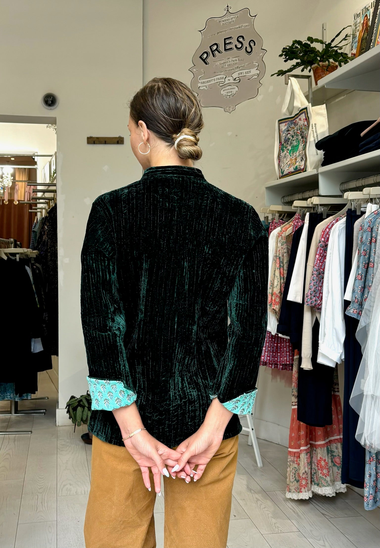 Emerald Velvet Kelly Jacket