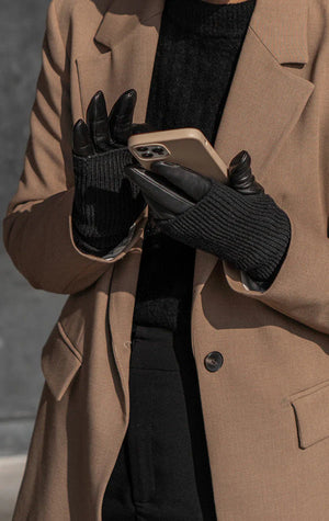 Helly Gloves - Burgundy, Black & Brown - PRESS Primrose Hill