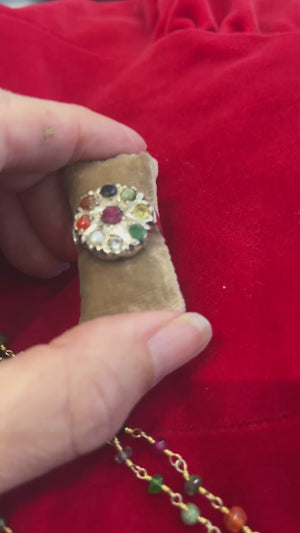 Navratna Gemstone Gold-Plated Jewelry