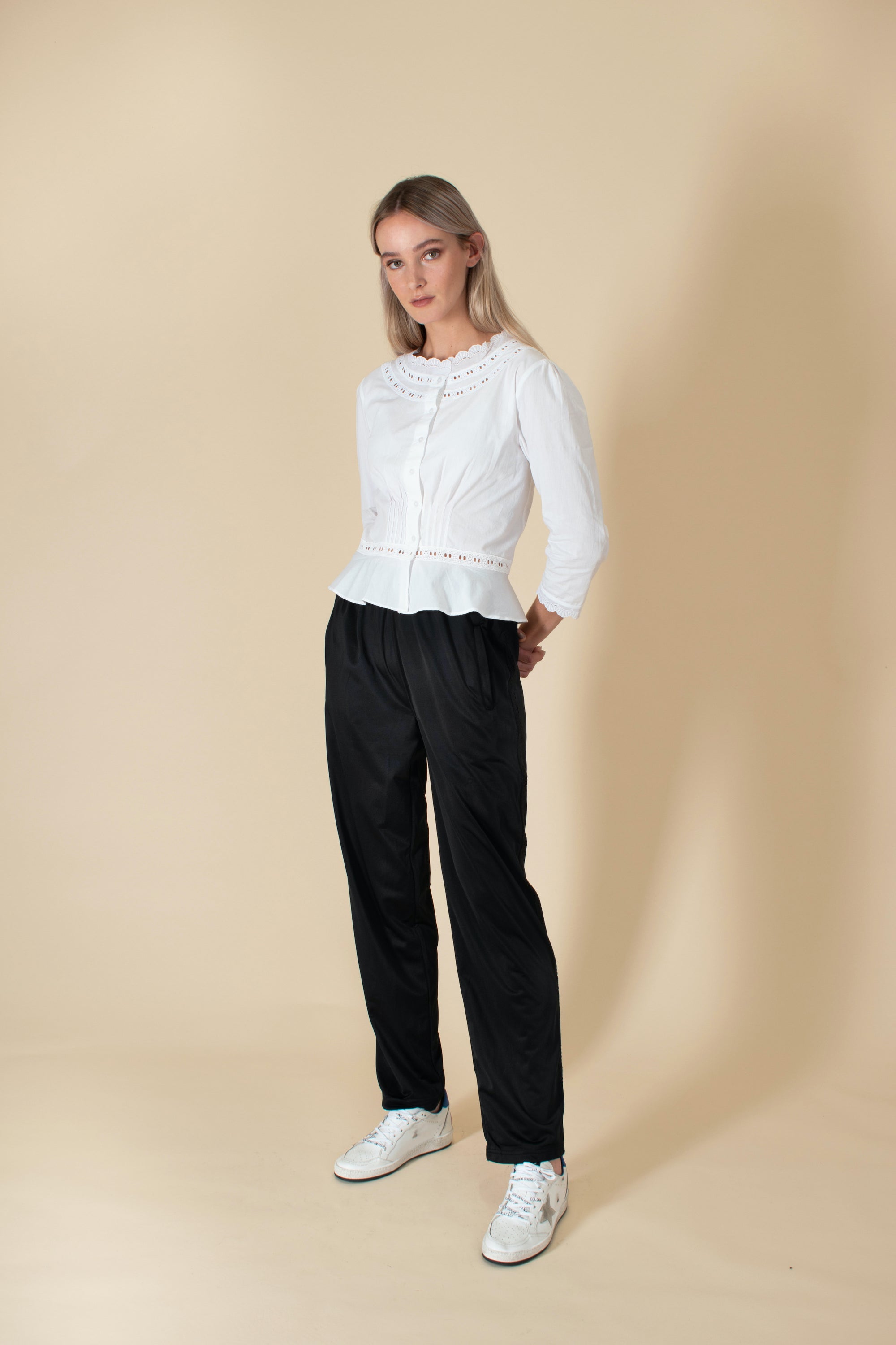 White cotton victoriana-style Sophie blouse - PRESS Primrose Hill