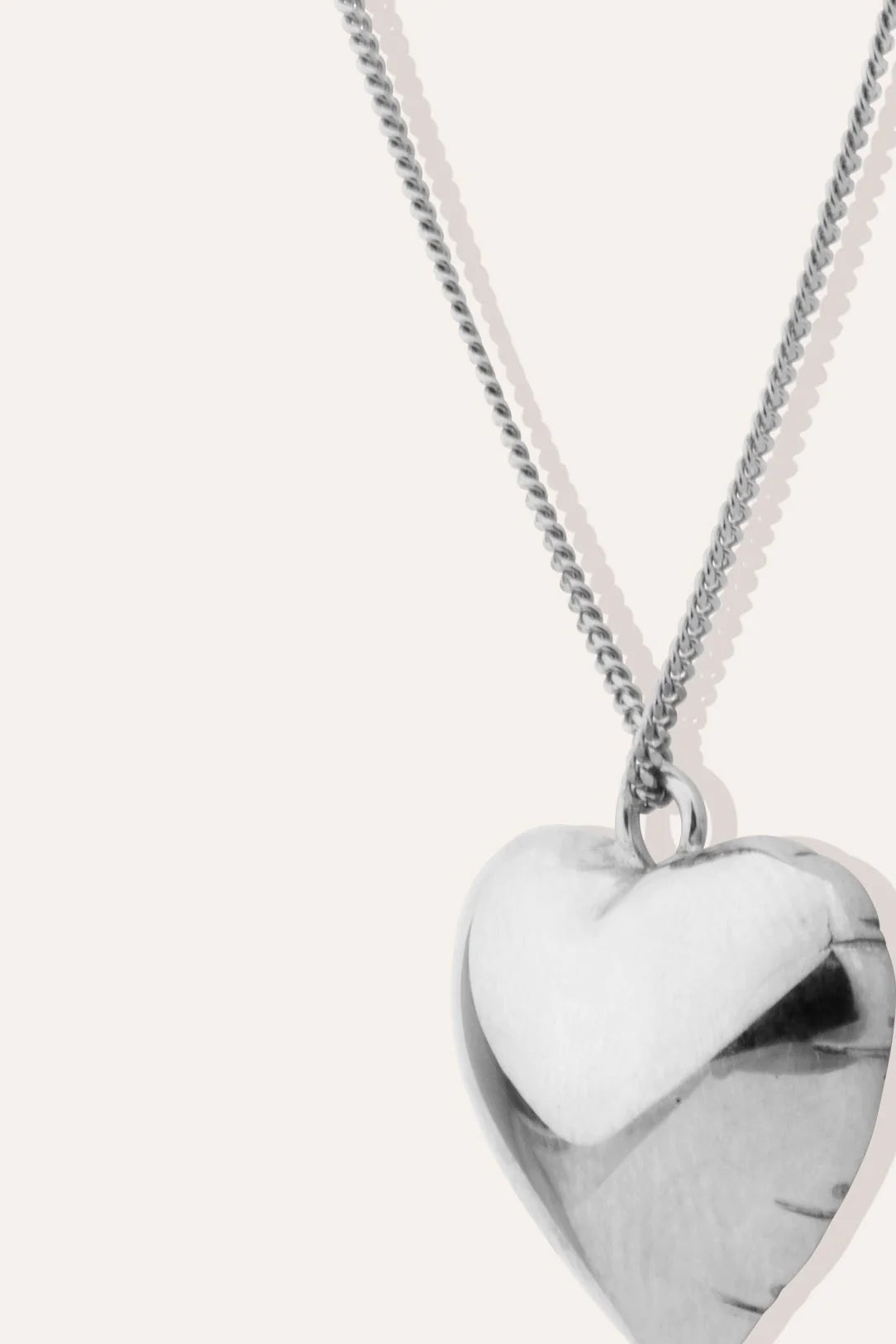 Classicworks Heart Pendant Platinum Vermeil Necklace
