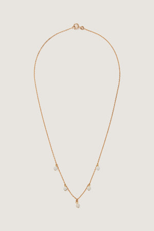 Zen gold plate necklace with black howlite stones