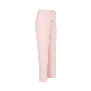 Chino-style stretch pincord pale pink trouser