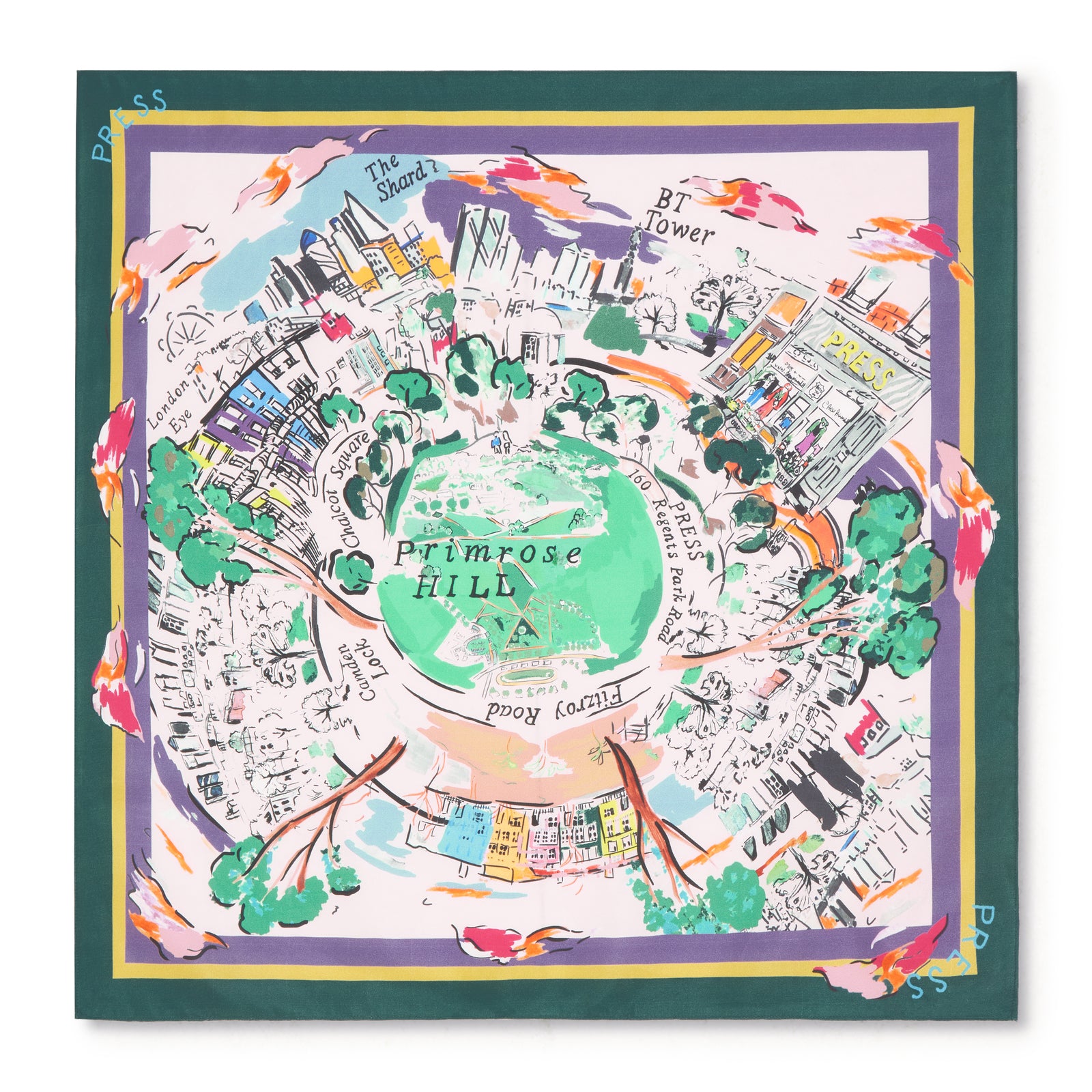 Primrose Hill Silk Scarf - PRESS Primrose Hill