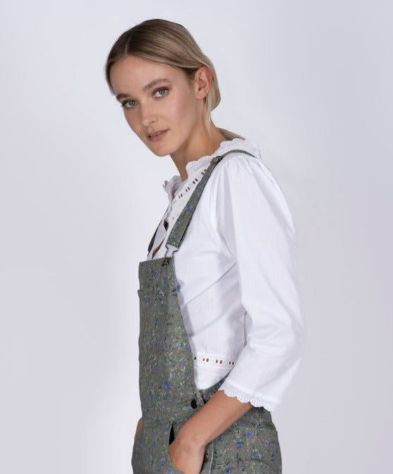 White cotton victoriana-style Sophie blouse - PRESS Primrose Hill