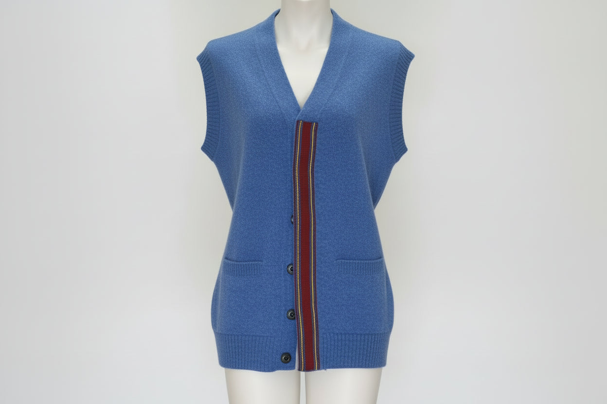 melanie press blue cardigan