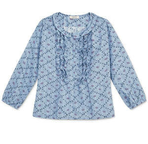 Soft Cotton jacquard Blitsy blue print Diki blouse