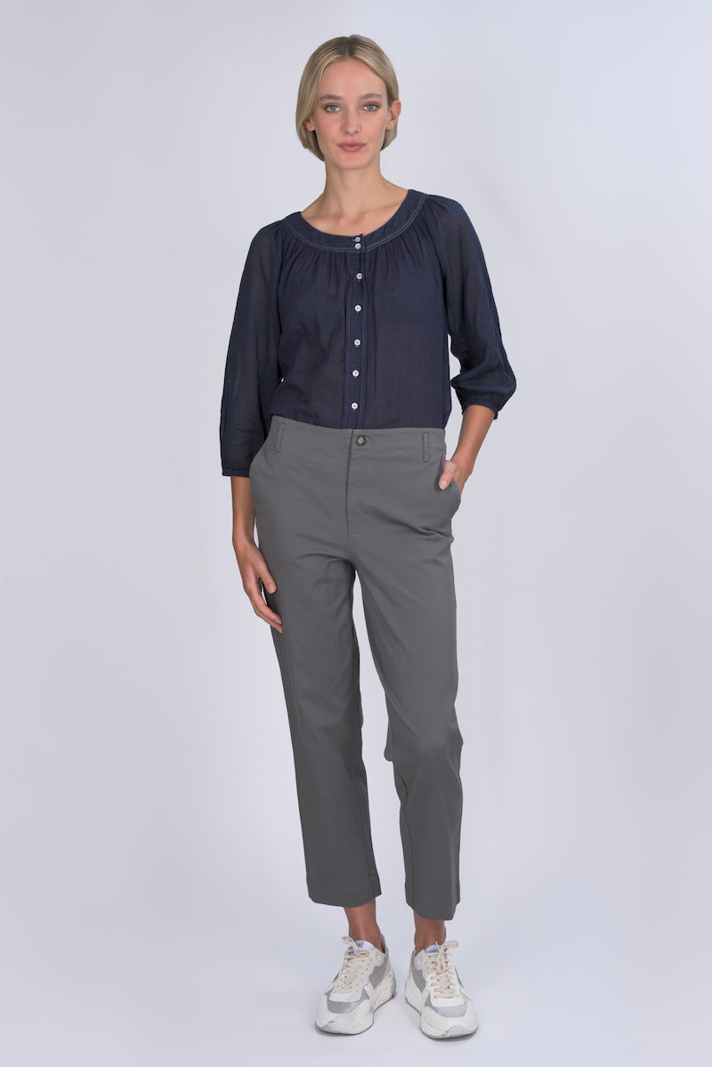 Stretch twill Grey Chino Trouser - PRESS Primrose Hill