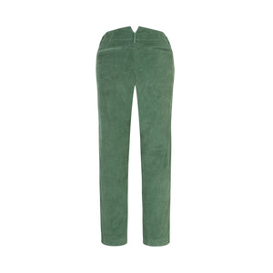 Chino-style stretch pincord green trouser