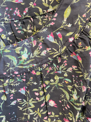 Eve botanical cotton print silk shirt