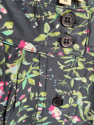 Eve botanical cotton print silk shirt